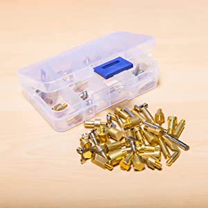the 51 tips included in the WEP 939D-II wood burning kit package