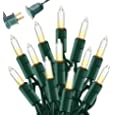 DAZZLE BRIGHT Christmas Mini String Lights, 2 Pack 33FT 150 Incandescent Green Wire Fairy Lights UL Certified Christmas Decorations for Indoor Outdoor Yard Party Xmas Tree Decor (Warm White, 2)
