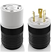 ELEGRP NEMA L6-30P & NEMA L6-30R Locking Plug and Connector Set, Generator Twist Lock Plug Socket...