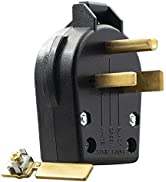 ELEGRP NEMA 6-30P & NEMA 6-50P Plug, Straight Blade Heavy Duty Angle Plug, 30 Amp 50 Amp 250V 3 P...