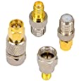 onelinkmore SMA to F Coax Kit RF Coaxial Adapter Kits SMA to F Antenna Connector TV Coax Adapter Connector for DAB+/FM/AM Radio Pioneer Spectrum Analyzer sdr Dongle rtl-sdr Coax Cable Adapter