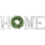 LOSOUR Home Letters with Wreath-Farmhouse Decor for The Home Clearance Wood Letters-Decorative Home Sign for Living Room Decor, Entry Way, Kitchen, etc (White)