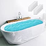 24 Packs Disposable Bathtub Cover Liner Large Bathtub Liner Plastic Bag Bag for Salon Tub Cover for Bath Shower Travel Salon Household Hotel, 102 x 47 Inch