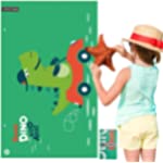 ZOOAOXO Beach Towel for Kids(51 × 31.5 Inch) - with UV Intensity Detection Lable Bath Towels - Sand Free Quick Drying Soft and Skin-Friendly Elastic Rope Storage Bag